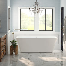Load image into Gallery viewer, Sentosa 67" x 30" freestanding bathtub straight bath - brushed nickel drain