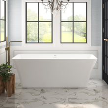Load image into Gallery viewer, Sentosa 67" x 30" freestanding bathtub straight bath - brushed nickel drain