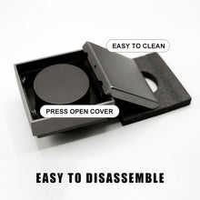 Load image into Gallery viewer, FerdY 4" Square Shower Floor Drain, Tile Recessed with Removable Hidden Cover, Stainless Steel, Gun Gray Floor Drain for Bathroom