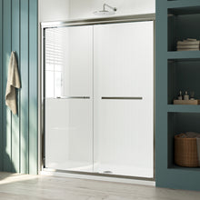 Load image into Gallery viewer, 56"-60" x 75" Semi-Frameless Shower Door, Double Sliding Shower Door