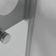 Load image into Gallery viewer, 68" to 72" x 76" Sliding Frameless Soft-Close Shower Door w/Tampered Glass in Brushed Nickel