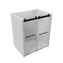 Load image into Gallery viewer, 72" x 76" Double Sliding Frameless Soft-Close Shower Door with Tampered Glass