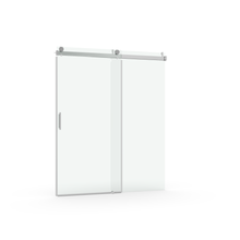 Load image into Gallery viewer, 68“ to 72” x 76“ Sliding Frameless Soft-Close Shower Door in Brushed Nickel