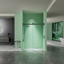 Load image into Gallery viewer, 56 to 60"x 76" H Sliding Frameless Soft-Close Shower Door with Tampered Glass