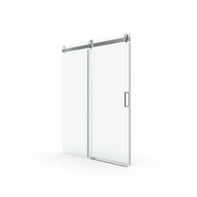 Load image into Gallery viewer, 68“ to 72” x 76“ Sliding Frameless Soft-Close Shower Door in Brushed Nickel
