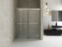 Load image into Gallery viewer, 56" to 60" x 76" Sliding Frameless Soft-Close Shower Door in Chrome