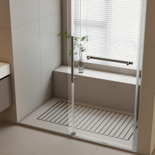 Load image into Gallery viewer, 60" 76" Frameless Shower Door with Stainless Steel & Explosion-Proof Glass