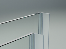 Load image into Gallery viewer, 60" 76" Frameless Shower Door with Stainless Steel & Explosion-Proof Glass