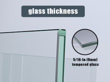Load image into Gallery viewer, 60" 76" Frameless Shower Door with Stainless Steel & Explosion-Proof Glass