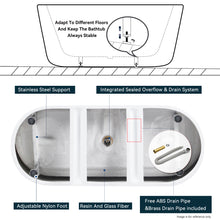 Load image into Gallery viewer, 67" Acrylic Freestanding Bathtub, Modern & Contemporary Design Soaking Tub with Toe-tap Drain