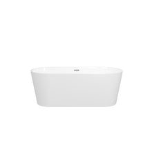 Load image into Gallery viewer, 67" Acrylic Freestanding Bathtub, Modern & Contemporary Design Soaking Tub with Toe-tap Drain