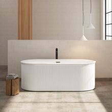 Load image into Gallery viewer, 67"Freestanding Bathtub Acrylic Soaking Tubs With Classic Slotted Overflow and Toe-tap Drain in Chrome