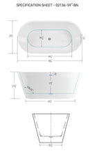 Load image into Gallery viewer, Shangri La 59" Acrylic Freestanding Bathtub with Brushed Nickel Toe-tap Drain