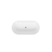 Load image into Gallery viewer, Shangri La 59" Acrylic Freestanding Bathtub with Brushed Nickel Toe-tap Drain
