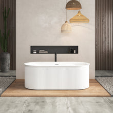 Load image into Gallery viewer, 67" Acrylic Freestanding Bathtub-Acrylic Soaking Tubs With Integrated Slotted Overflow and Brushed Nickel Toe-tap Drain