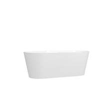 Load image into Gallery viewer, 67'' Acrylic Freestanding Bathtub Soaking Tub with Brushed Nickel Pop-Up Drain