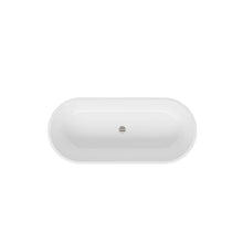 Load image into Gallery viewer, 67'' Acrylic Freestanding Bathtub Soaking Tub with Brushed Nickel Pop-Up Drain