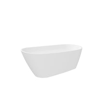 Load image into Gallery viewer, 67'' Acrylic Freestanding Soaking Bathtub with Integrated Slotted Overflow and Brushed Nickel Toe-tap Drain