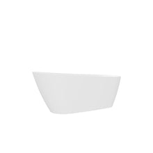 Load image into Gallery viewer, 67'' Acrylic Freestanding Soaking Bathtub with Integrated Slotted Overflow and Brushed Nickel Toe-tap Drain