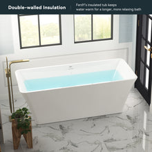Load image into Gallery viewer, Sentosa 67" x 30" freestanding bathtub straight bath - brushed nickel drain