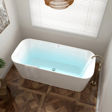 Load image into Gallery viewer, Maui 67" x 31" freestanding bathtub straight bath with Chrome Drain