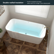 Load image into Gallery viewer, Maui 67" x 31" freestanding bathtub straight bath with Chrome Drain