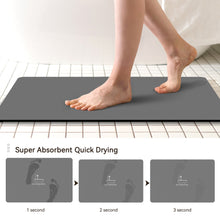 Load image into Gallery viewer, FerdY 16"×24" Quick Drying Bath Mat Bath Rug Gray