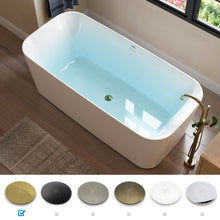 Load image into Gallery viewer, Maui 67" x 31" freestanding straight bath - polished gold drain