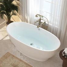 Load image into Gallery viewer, Koh Samui 65" x 32" freestanding bathtub - brushed nickel drain