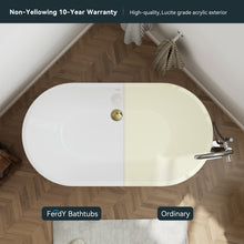 Load image into Gallery viewer, Shangri-La 47" x 26" freestanding oval bath - polished gold drain