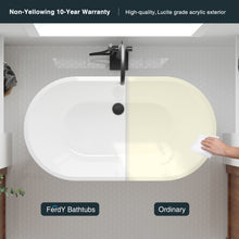 Load image into Gallery viewer, Bali 47'' x 25'' Freestanding Bathtub Soaking Tub with Matte Black Drain