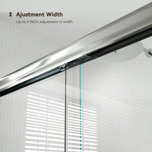 Load image into Gallery viewer, 56"-60" x 75" Semi-Frameless Shower Door, Double Sliding Shower Door