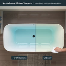 Load image into Gallery viewer, Maui 67" x 31" freestanding straight bath - Matte Black Drain