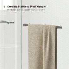 Load image into Gallery viewer, 56"-60" x 75" Semi-Frameless Shower Door, Double Sliding Shower Door