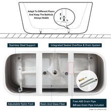 Load image into Gallery viewer, Maui 67" x 31" freestanding straight bath - Matte Black Drain