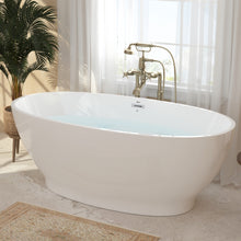 Load image into Gallery viewer, Koh Samui 65" x 32" freestanding bathtub Soaking Bathtub with Toe-Tap Chrome Drain