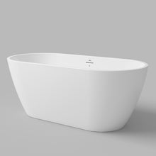 Load image into Gallery viewer, Bali 59" x 29" freestanding oval bathtub with Brushed Nickel Drain