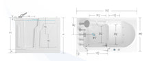 Load image into Gallery viewer, FerdY Floridian 52" x 30" Walk-in Whirlpool Bathtub with Right-Side Door Opening