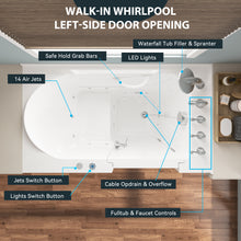 Load image into Gallery viewer, FerdY Floridian 52" x 30" Walk-in Whirlpool Bathtub with Right-Side Door Opening