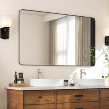 Load image into Gallery viewer, 50"X30" Rectangle Shaped Bathroom Mirror Vanity Mirror in Matte Black
