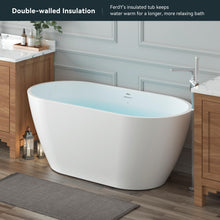 Load image into Gallery viewer, Bali 55'' x 28'' Freestanding Bathtub Soaking Tub - Matte Black Drain