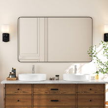 Load image into Gallery viewer, 50"X30" Rectangle Shaped Bathroom Mirror Vanity Mirror in Matte Black