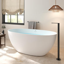 Load image into Gallery viewer, Goa 59" Resin Stone Freestanding Bathtub Pop-Up Drain