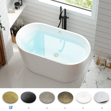 Load image into Gallery viewer, Bali 47'' x 25'' Freestanding bathtubs Soaking Bathtub with Gold Drain