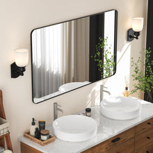 Load image into Gallery viewer, 50"X30" Rectangle Shaped Bathroom Mirror Vanity Mirror in Matte Black