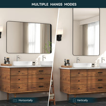 Load image into Gallery viewer, 50"X30" Rectangle Shaped Bathroom Mirror Vanity Mirror in Matte Black