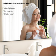 Load image into Gallery viewer, 50"X30" Rectangle Shaped Bathroom Mirror Vanity Mirror in Matte Black