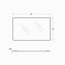 Load image into Gallery viewer, 50"X30" Rectangle Shaped Bathroom Mirror Vanity Mirror in Matte Black