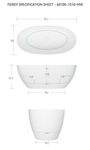 Load image into Gallery viewer, Goa 59" Resin Stone Freestanding Bathtub Pop-Up Drain