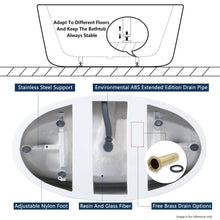 Load image into Gallery viewer, Naha 67" x 31" freestanding bath with brushed nickel drain - FERDY BATH